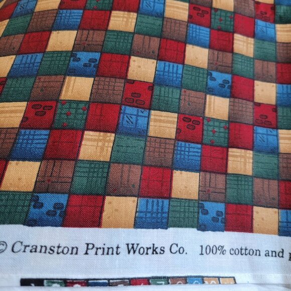 Cranston Print Works Colorful Fall Quilted Patchwork Cotton Fabric 1.5 Yards - Picture 4 of 4